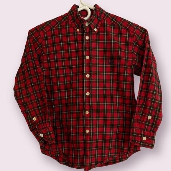 Chaps Boys Collared Button Up Long Sleeve Shirt - Picture 1 of 3